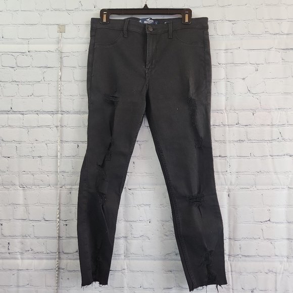 Hollister High Rise Crop Jegging Black - 11R - Picture 1 of 4